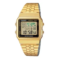 Casio A500WGA-1DF Vintage World Time Chain Digital Watch