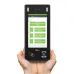 Handheld view of ZKTeco G4 Pro Access Control showing Wiegand and RS232/RS485 protocol menu on screen.