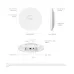 Detailed diagram of TP-Link Omada EAP683 UR Access Point highlighting compact circular design and ports.