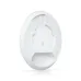 Rear angled view of Ubiquiti UniFi U7 Lite WiFi 7 Access Point showing mounting plate and cable recess area.