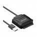 Ugreen 20215 USB 2.0 to SATA Hard Driver Converter Cable with 12V 2A Power Adapter
