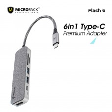 Micropack MDC-6 Type C 6 in 1 Premium Hub