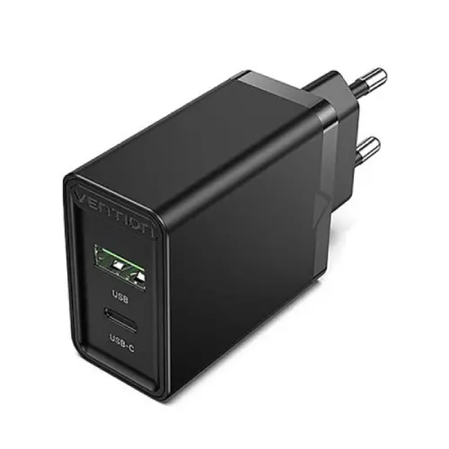 VENTION FBBB0-EU Two-Port USB(A+C) Wall Charger (18W/20W) EU-Plug