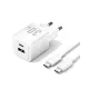 Vention FEQW0-EU 2-port 30W GaN Fast Charger Adapter with 1M Type C Cable