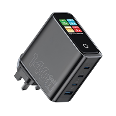 WiWU VOYAGER Wi-G028 140W PD GaN 4-in-1 Charger Adapter With Display