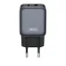 Front view of XO L154 EU PD 20W Charger with compact EU plug design.