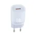 Front view of XO L157 EU 18W Fast Charger Adapter with compact EU plug and USB-A port.