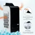 Angled front view of Symphony Diet 3D 20i Air Cooler showing pop-up touchscreen and 3D cooling pads for enhanced airflow.
