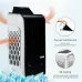 Angled front view of Symphony Diet 3D 30i Air Cooler showing pop-up touchscreen and 3D cooling pads for enhanced airflow.