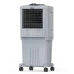 Front view of Symphony HiFlo 40 Air Cooler with vented panel and wheels, ideal for portable evaporative cooling.
