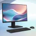 Front view of ASUS ExpertCenter AiO P440VAT AIO PC with slim monitor, black keyboard, and mouse on desk.
