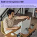 Workspace view of HP All-in-One 24-cr0073d Core i5 PC with slim display, keyboard, and user adjusting monitor while studying.
