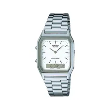 Casio AQ-230A-7DMQ Vintage Dual Time Chain Watch