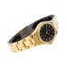 Front view of Casio LTP-1130N-1ARDF Watch showing polished gold finish and minimalist black dial with gold markers.