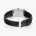 Back view of Casio LTP-1234LL-7ADF Watch with stainless steel case and black crocodile-pattern leather strap.