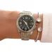 Front wrist viewpoint of the Casio LTP-1314SG-1AVDF Watch paired alongside a silver stone bracelet.