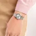 Distant wrist viewpoint of the Casio LTP-V004D-7B2UDF Watch with a pink sleeve.