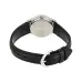 Casio LTP-V006L-1BUDF Leather Belt Ladies Analog Watch back view crocodile textured black strap with engraved case