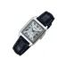 Top view of Casio LTP-V007L-7B1UDF Ladies Watch with silver dial and black strap placed on photo beside pencil.