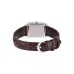Casio LTP-V007L-7E2UDF Ladies Leather Belt Watch back view brown strap silver buckle rectangular engraved case