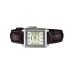 Front angled view of Casio LTP-V007L-9EUDF Ladies Watch showing cream dial, gold hands, and brown strap.