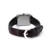 Back view of Casio LTP-V007L-9EUDF Ladies Watch with stainless steel case and crocodile-pattern leather strap.