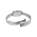 Casio LTP-V009D-2EUDF Ladies Chain Watch back view silver link bracelet engraved case back and clasp detail