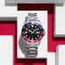 Product view of Casio MDV-107D-1A3VDF Chain Watch on white blocks with red background highlighting sporty design.