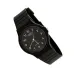 Casio MQ-24-1BLDF Resin Belt Analog Watch front view black dial white numerals silver hands resin strap