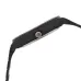 Casio MQ-24-1ELDF Resin Belt Analog Watch side view slim black case crown detail with resin strap