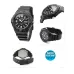 Multi-angle view of Casio MRW-200H-1B2VDF Analog Watch highlighting water resistance and case back details.