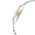 Side profile of Casio MTP-1183G-7ADF Analog Watch showing slim case, gold crown, and silver-gold bracelet links.