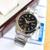 Front angled view of the Casio MTP-1308D-1A2VDF Analog Watch with a black dial and stainless steel bracelet.
