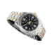 Casio MTP-1314SG-1AVDF Enticer Chain Analog Watch front view black dial gold hands silver gold band with date