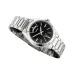 Casio MTP-1370D-1A2VDF Enticer Chain Analog Watch close-up black dial silver rose gold markers polished metal case