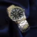 Casio MTP-VD01D-1BVUDF Enticer Chain Analog Watch front view black dial silver numerals red second hand date window
