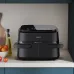 Philips NA150-09 air fryer on kitchen counter with digital touch panel, modern design and compact build for home use