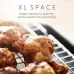 Cooking view of Sharp KF-AF70M-BK 7L Air Fryer XL space roasting golden chicken portions for family-sized meals.