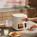 Kitchen view of Xiaomi Mijia Air Fryer N1 5L with dual knob controls and transparent window showing food cooking.
