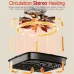 Diagram view of Xiaomi Mijia Air Fryer N1 5L showing 360° stereo heating with spiral fan and hot air circulation.