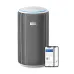 Front view of Philips PureProtect Pro 3200 Series Air Purifier with smartphone app connectivity display.