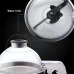 Top view of Panasonic MX-AE465 Mixer Grinder dome lid showing water inlet and locking mechanism design.