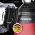 Detail view of Panasonic MX-AE465 Mixer Grinder highlighting double locking system with lid and jar locks.