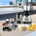 Countertop view of Tefal Chef Assist Mixer Grinder with multiple jars, blades, and accessories for versatile cooking.