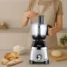 Action view of Tefal Chef Assist Mixer Grinder food processor used for dough preparation beside bread and flour.