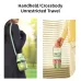 Front view of portable juice blender carried by hand and crossbody strap showing easy outdoor portability design