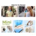 Feature collage of Aecooly NK01 Click 01 Mini Portable Neck Fan showing wearable design compact size and daily use scenarios