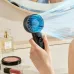 Handheld view of Aecooly PE01 Halo 03 Handheld Portable Fan showing blue airflow effect and compact grip design
