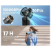 Performance graphic of Aecooly PF04 AirGimbal Handheld Turbo Jet Force Fan highlighting 15000RPM power 36ft airflow