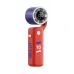 Front view of Aecooly PF04s Turbo Fan World Cup Edition in red showing turbine head and ergonomic handle